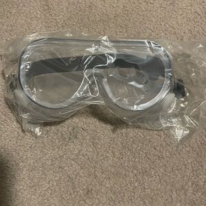 Clear Protective Goggles with Black Trim